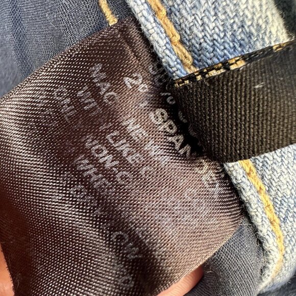 Express Stella Bootcut Jeans Size 4 Bleached Distressed Y2K Grunge Denim - Picture 14 of 14